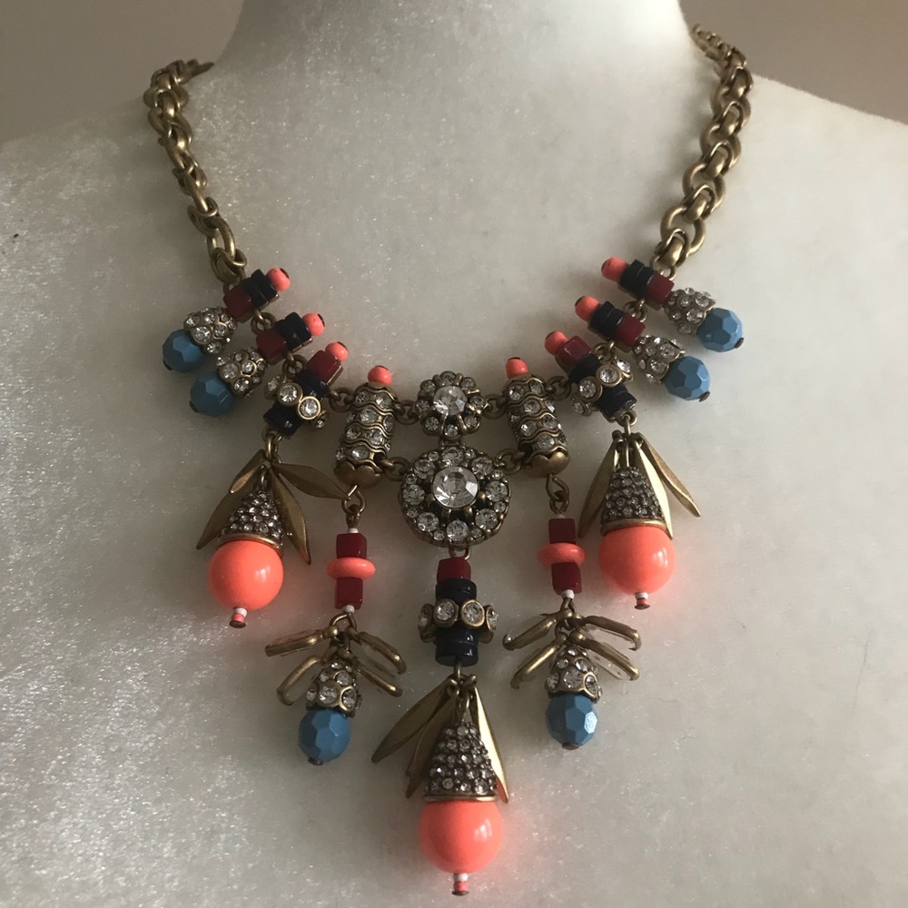 JCrew beaded and jeweled necklace